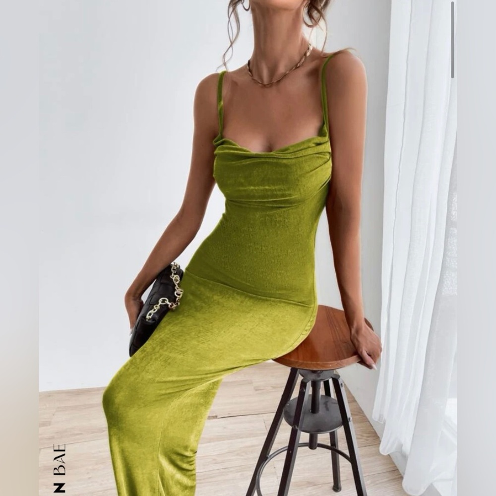 NEVER WORN! Shein bodycon dress mine green size XS